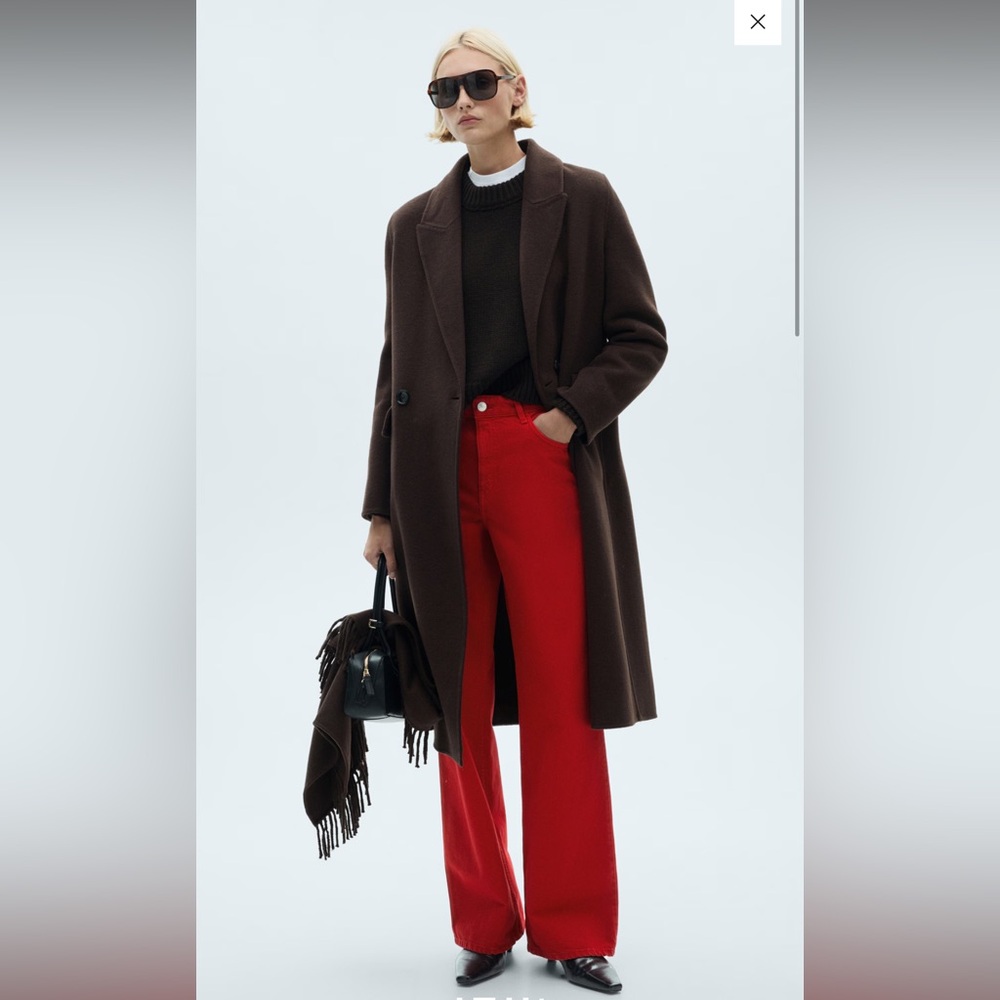Red High Rise Jeans - Picture 2 of 4
